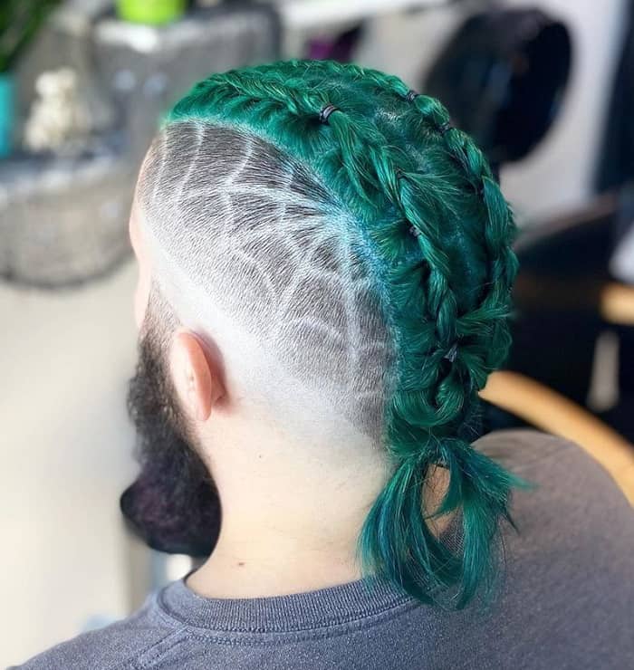 braided mohawk with design