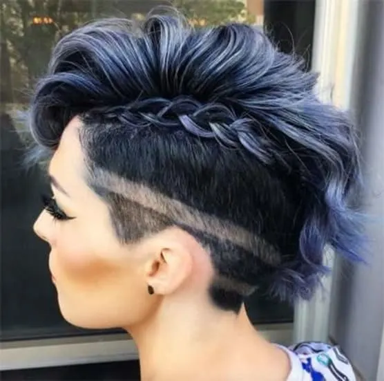 braided mohawk for short hair 