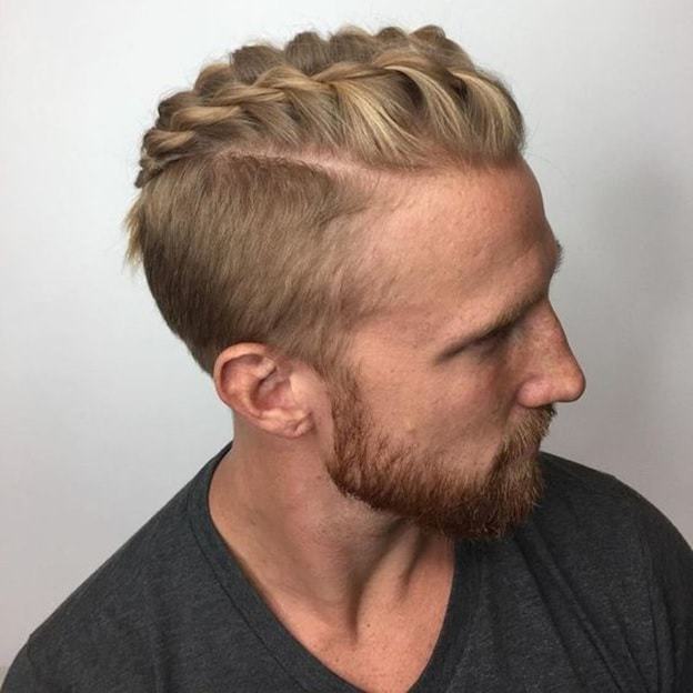 Men's Mohawk with French braids