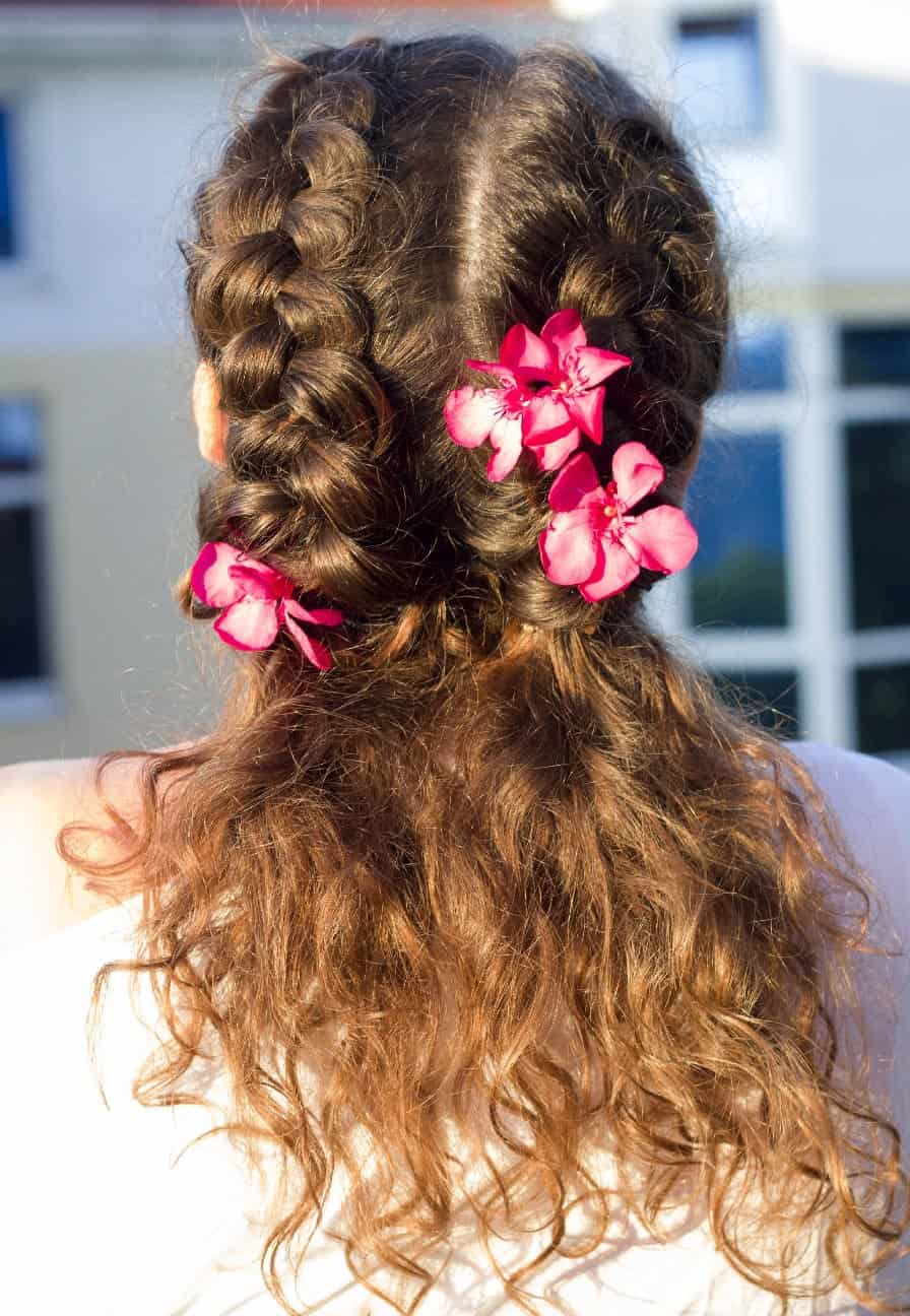 braided pigtails with layers