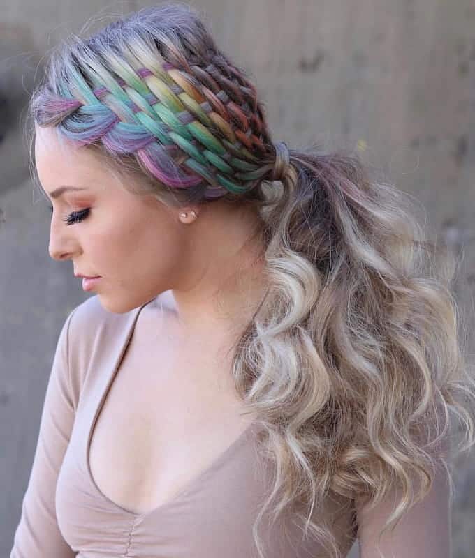 waterfall braided ponytail