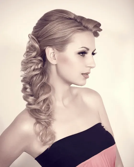 Fishtail Braided Ponytail hairstyle for women