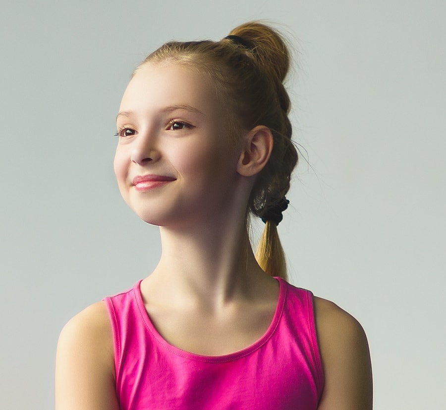 braided ponytail for gymnastic