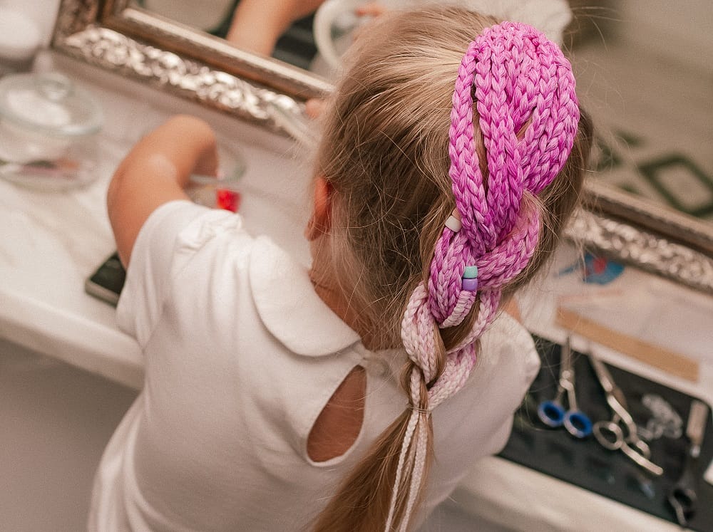 braided ponytail for little girls