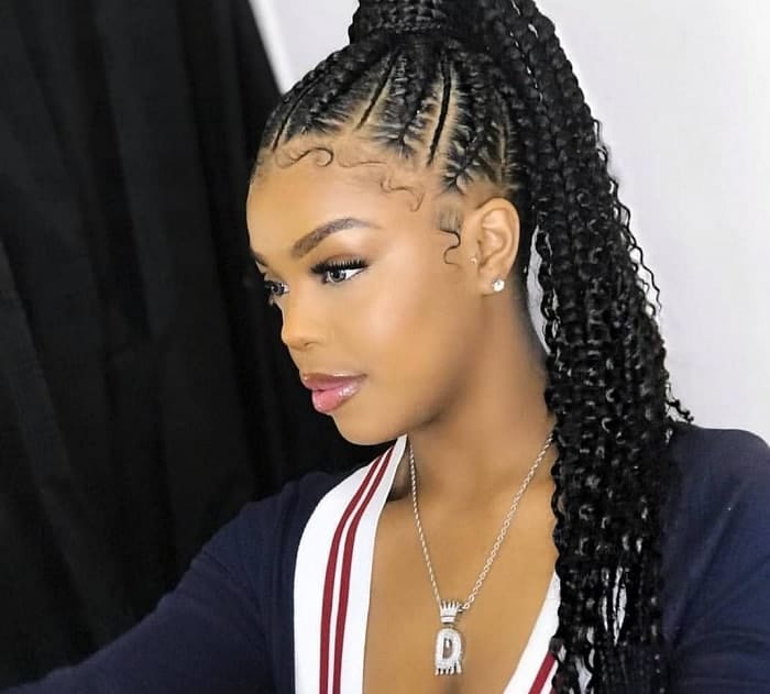 Weave Braids into a Ponytail - Jamaican Hairstyles Blog