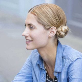 braided space buns for women