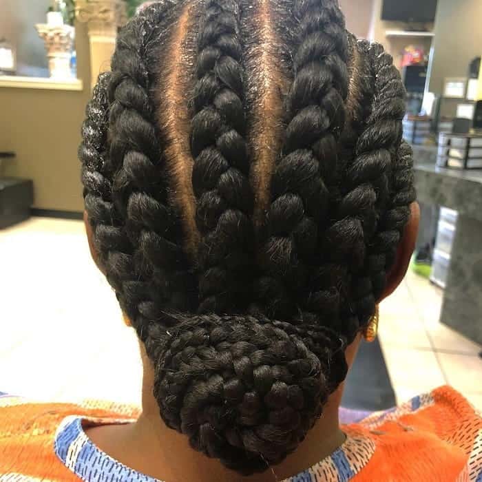 braided updo for black hair