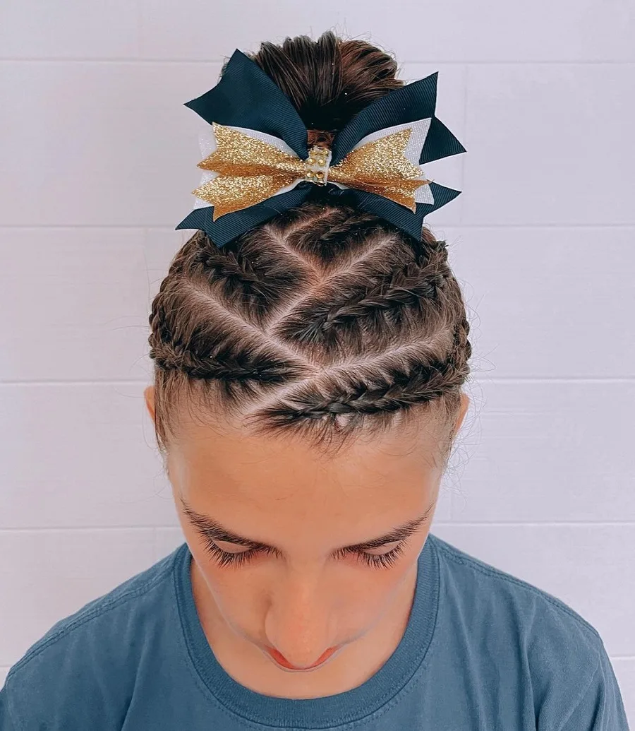 braided updo for gymnastic