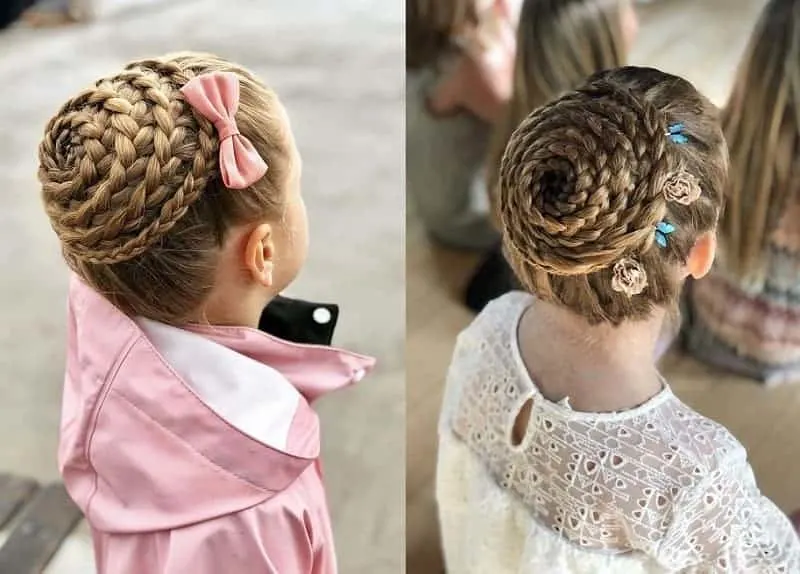 braided updo for kids