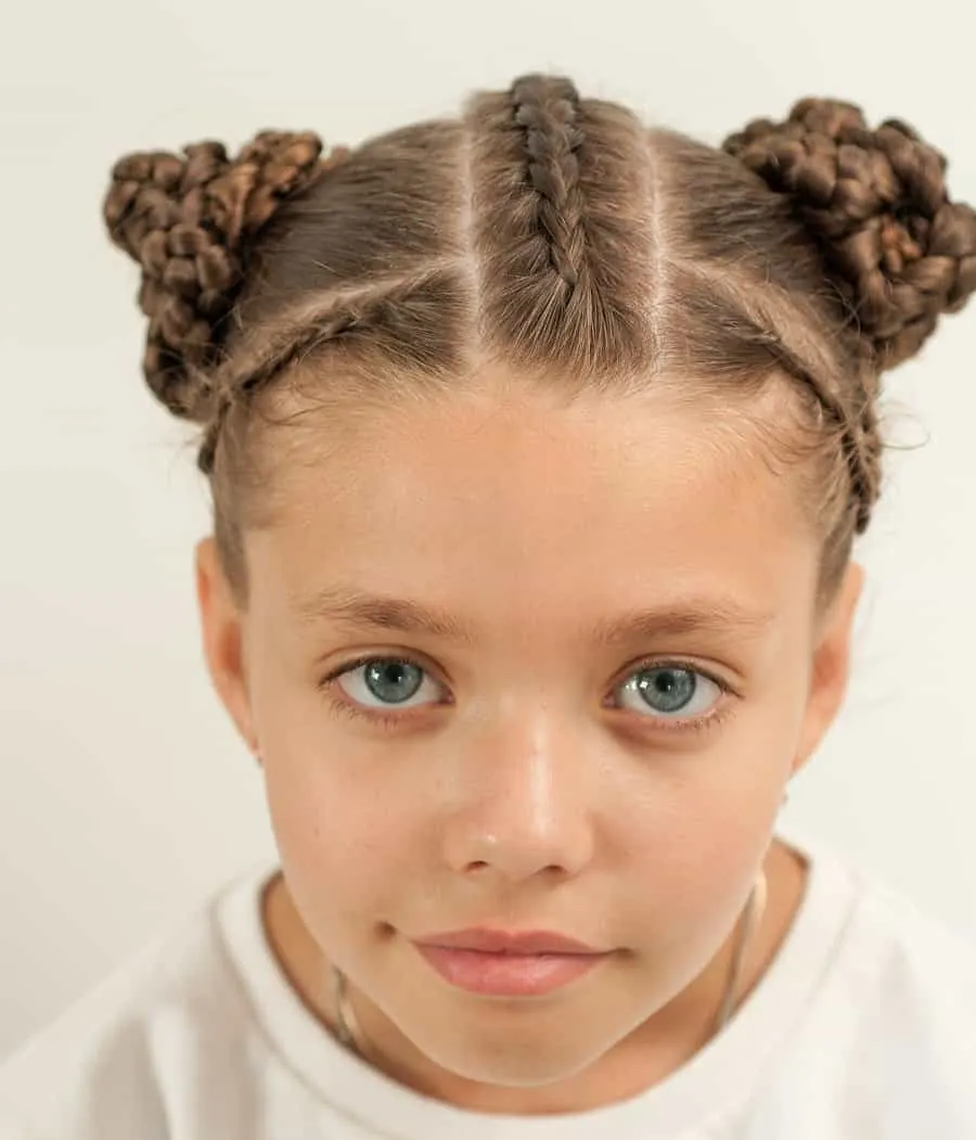 braided updo for little girls