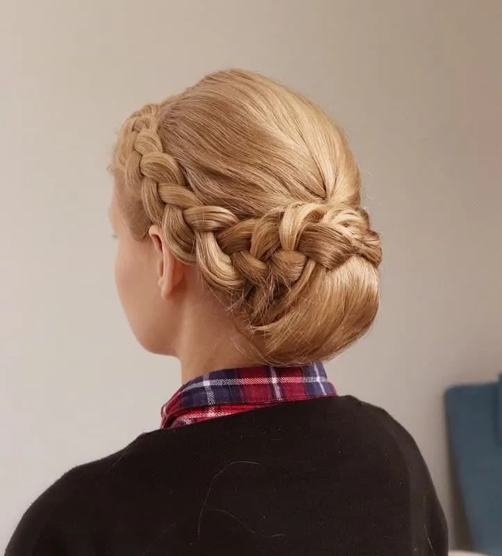 braided updo for long hair