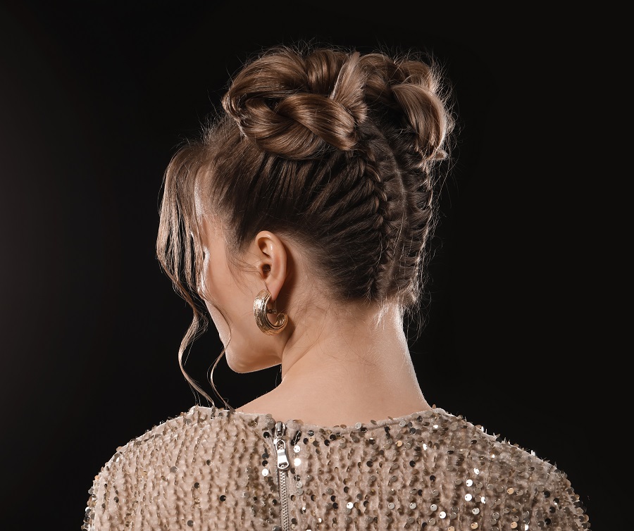 braided updo for party