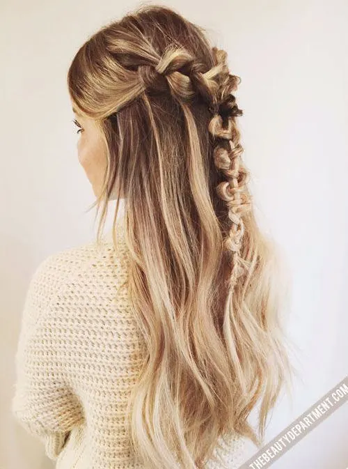 Waterfall braided updos hairstyles for girl