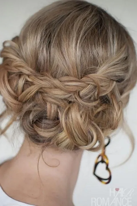 Croissant with braided updos hairstyle