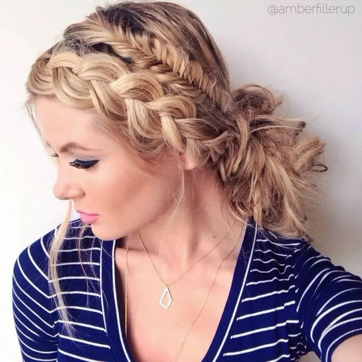cool Mixed braided updos hairstyle for women