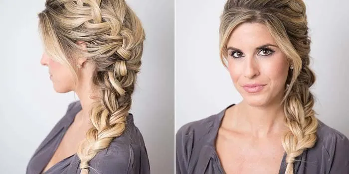 Long Side braided updos hairstyle