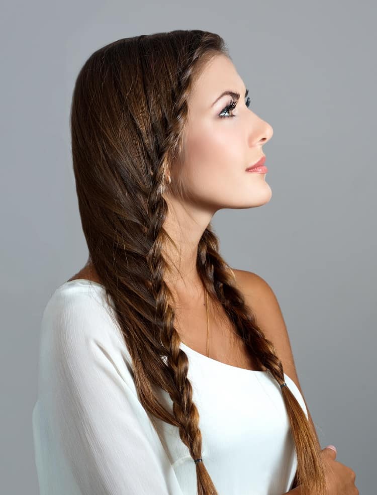 braids for one shoulder dress