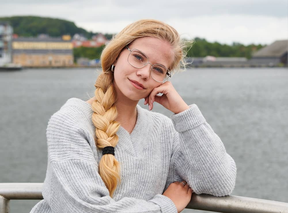 Braids for women with glasses