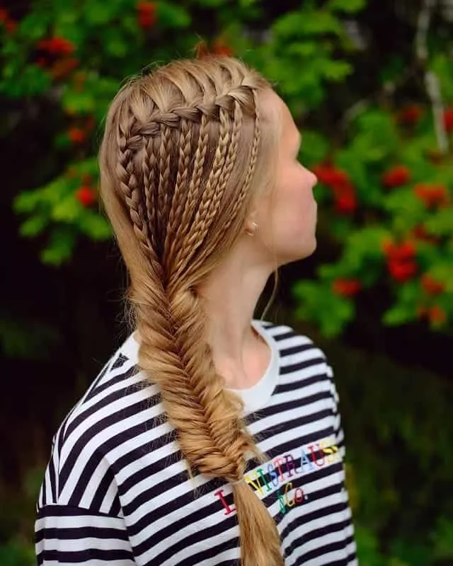 side fishtail braids