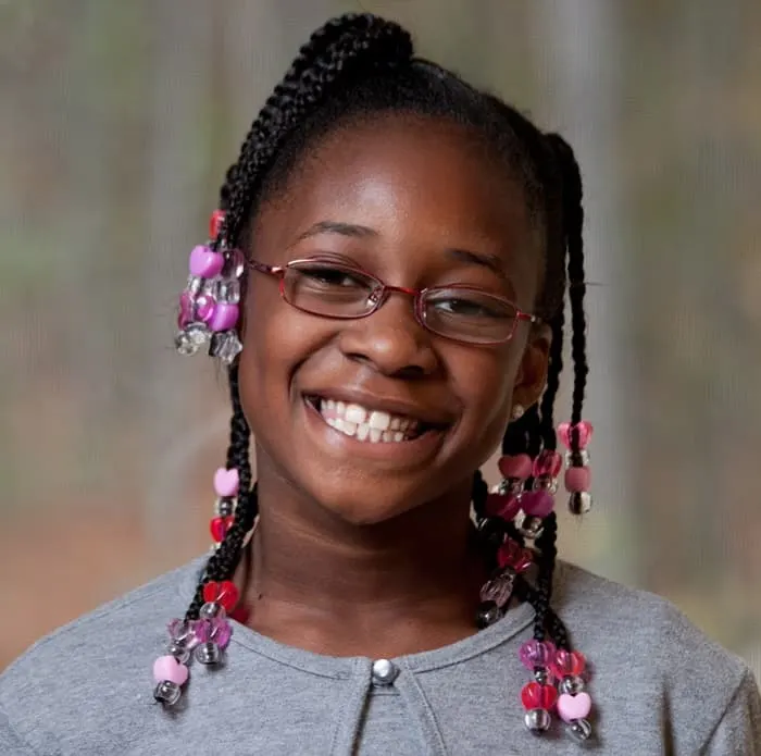 braids with beads for little girl