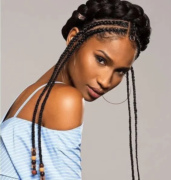 how to put beads on braids