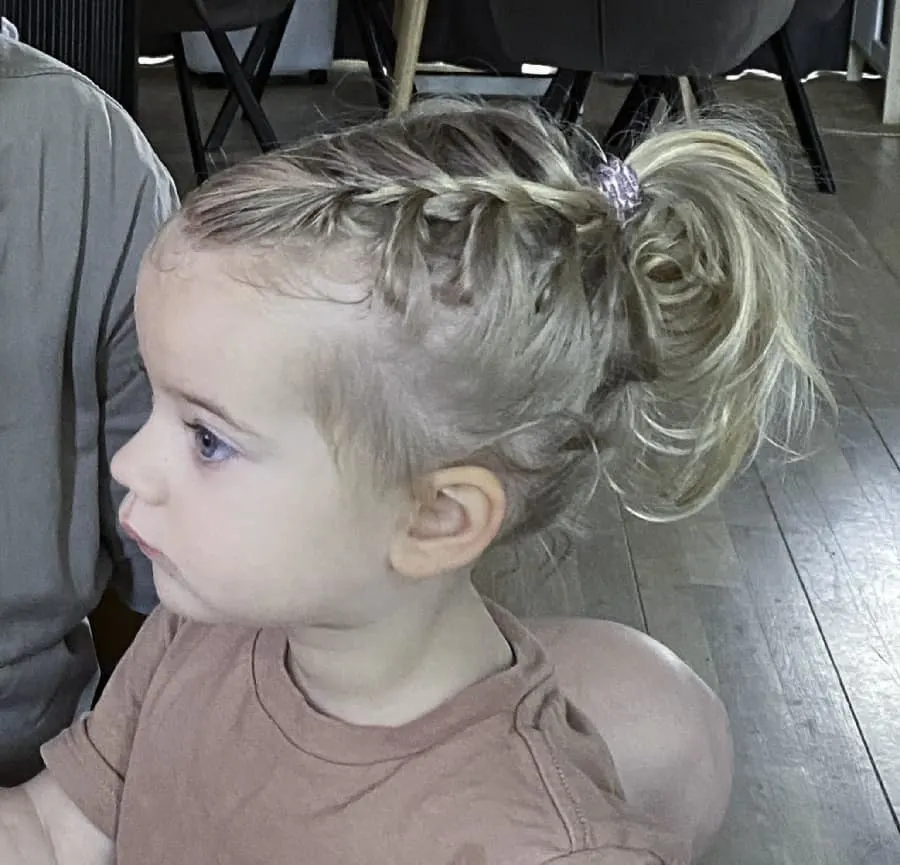 braids with ponytail for babies