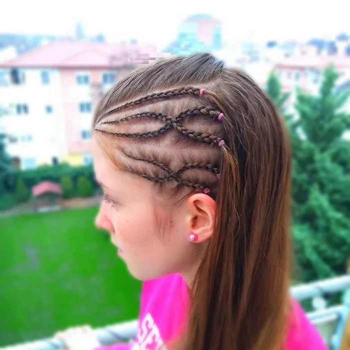 braids with rubber band