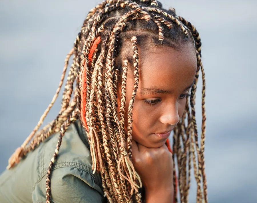braids with triangle parts for black girls