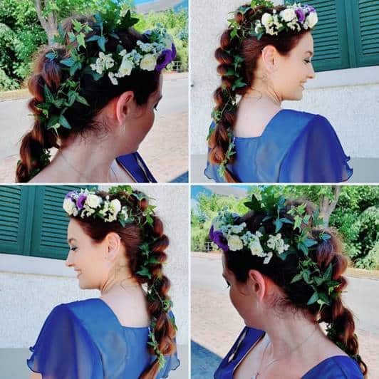 flower braids with weave
