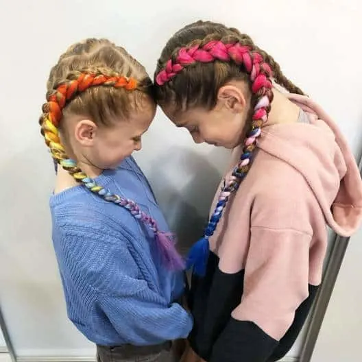 braids with colored weave