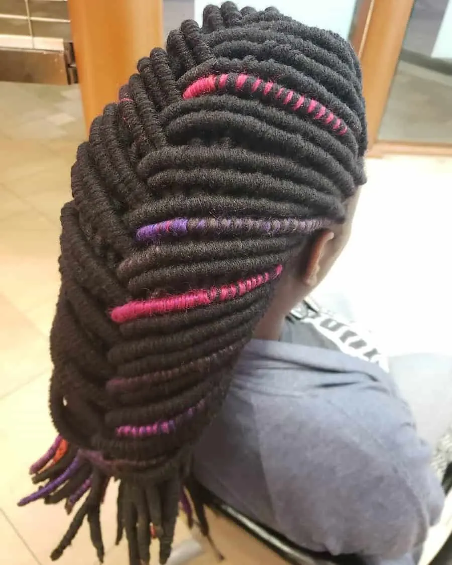 braids with yarn dreads
