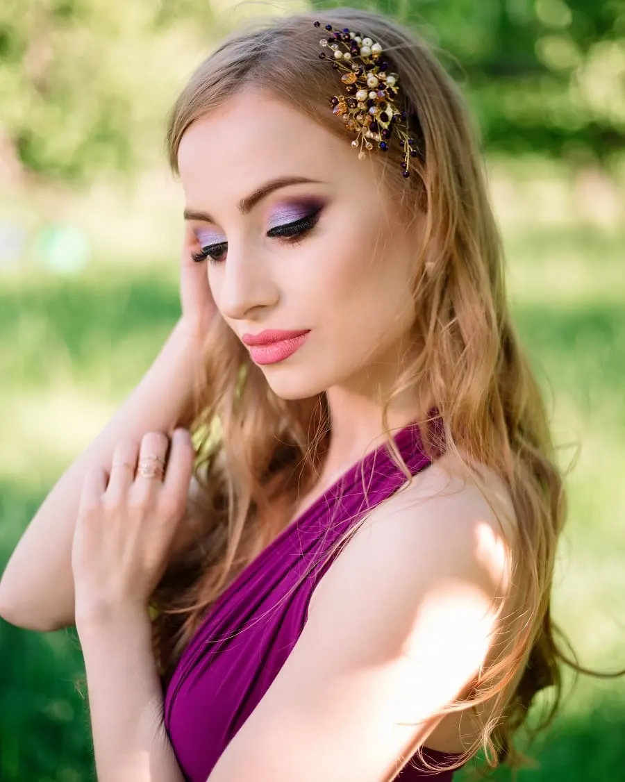 bridesmaid hairstyle long fine hair