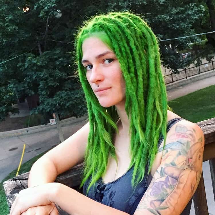 bright green hair
