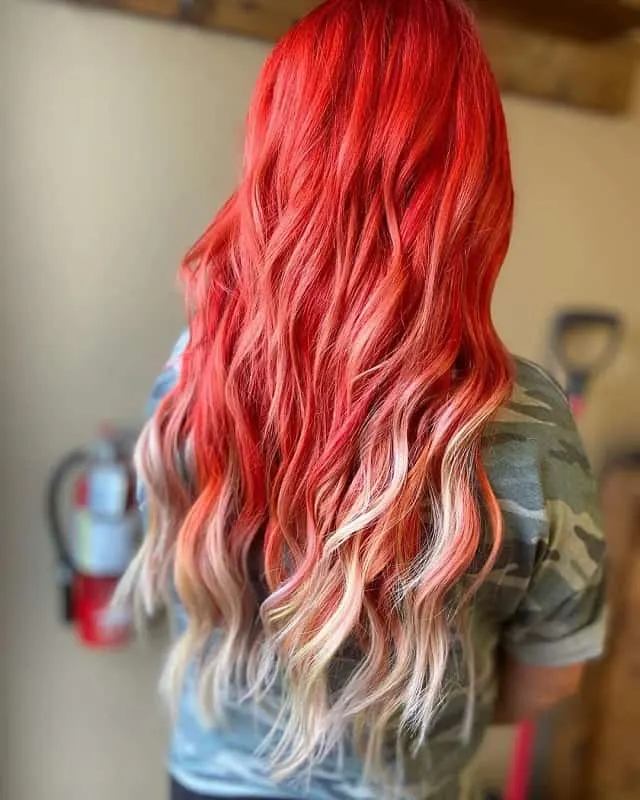 red and blonde hair