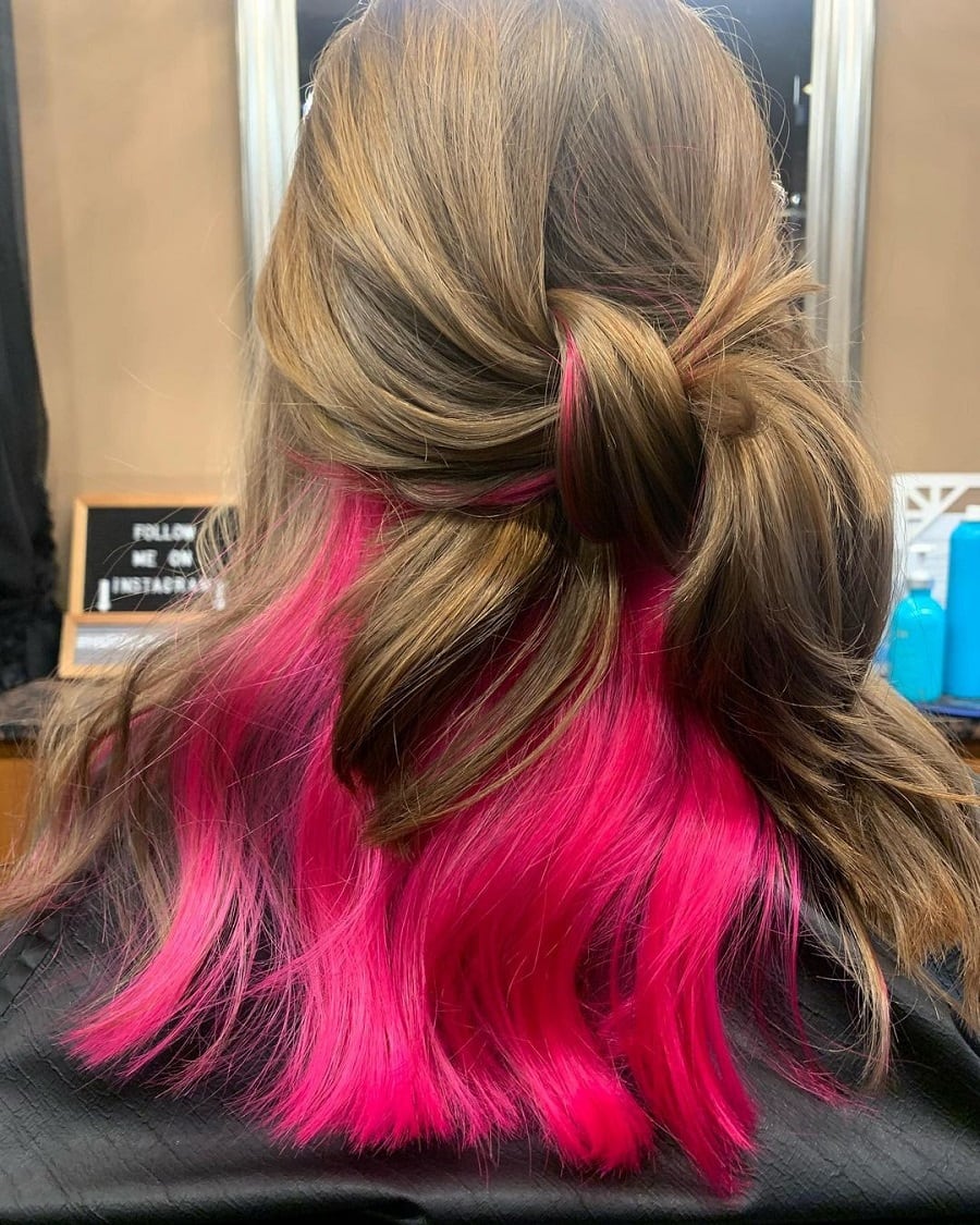 40 Best Pink Highlights Ideas for 2023 - The Right Hairstyles | Pink hair  highlights, Pink ombre hair, Brown hair with pink highlights