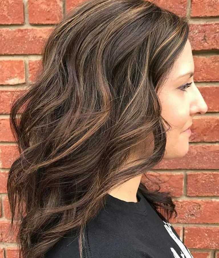 chocolate brown with caramel highlights 