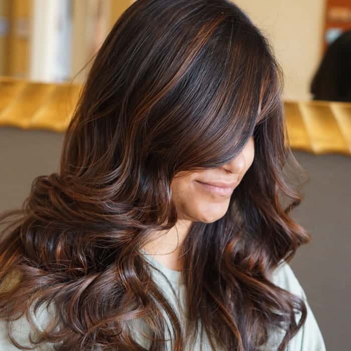 brown hair with caramel highlights 