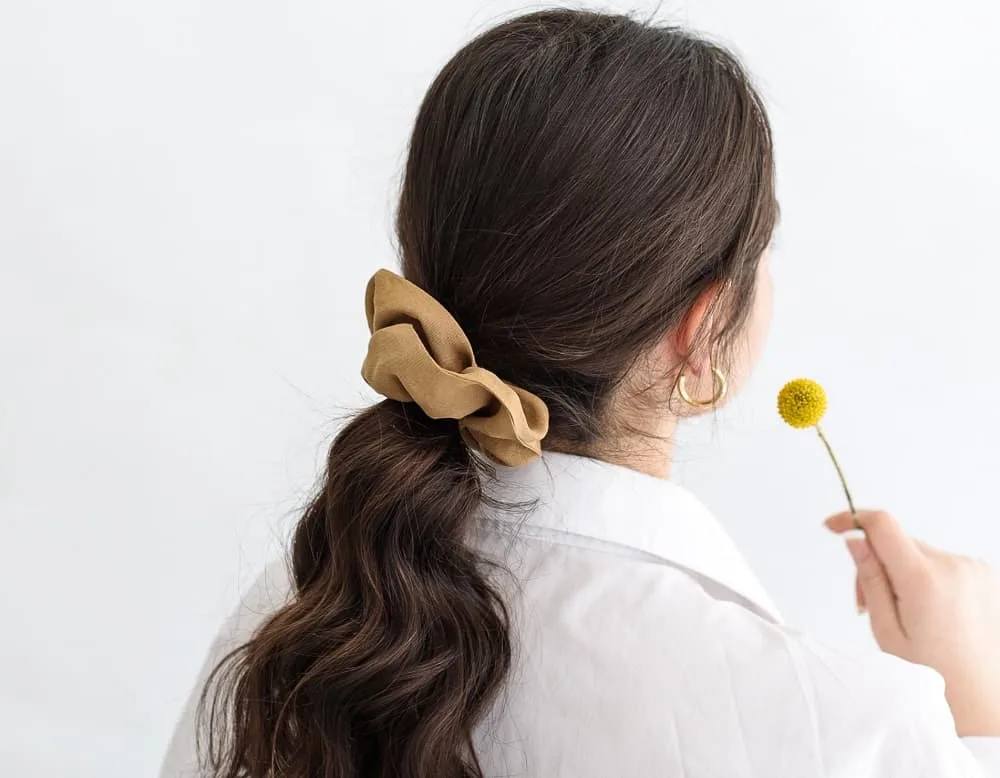 brown ponytail