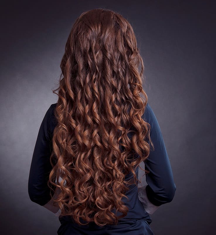 brown ringlet curly hair