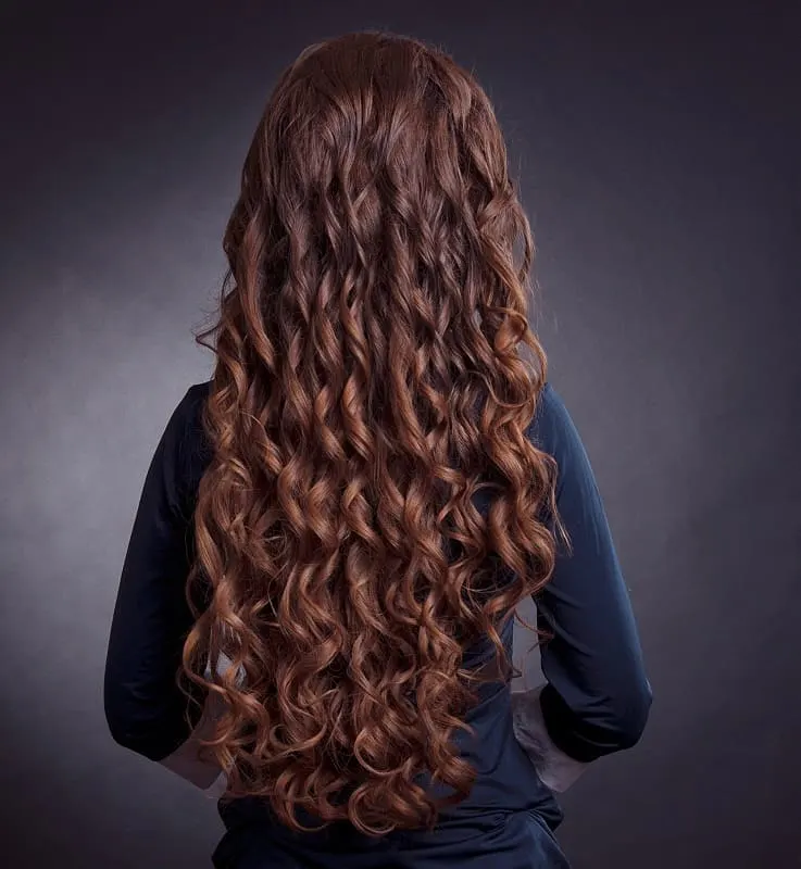 brown ringlet curly hair