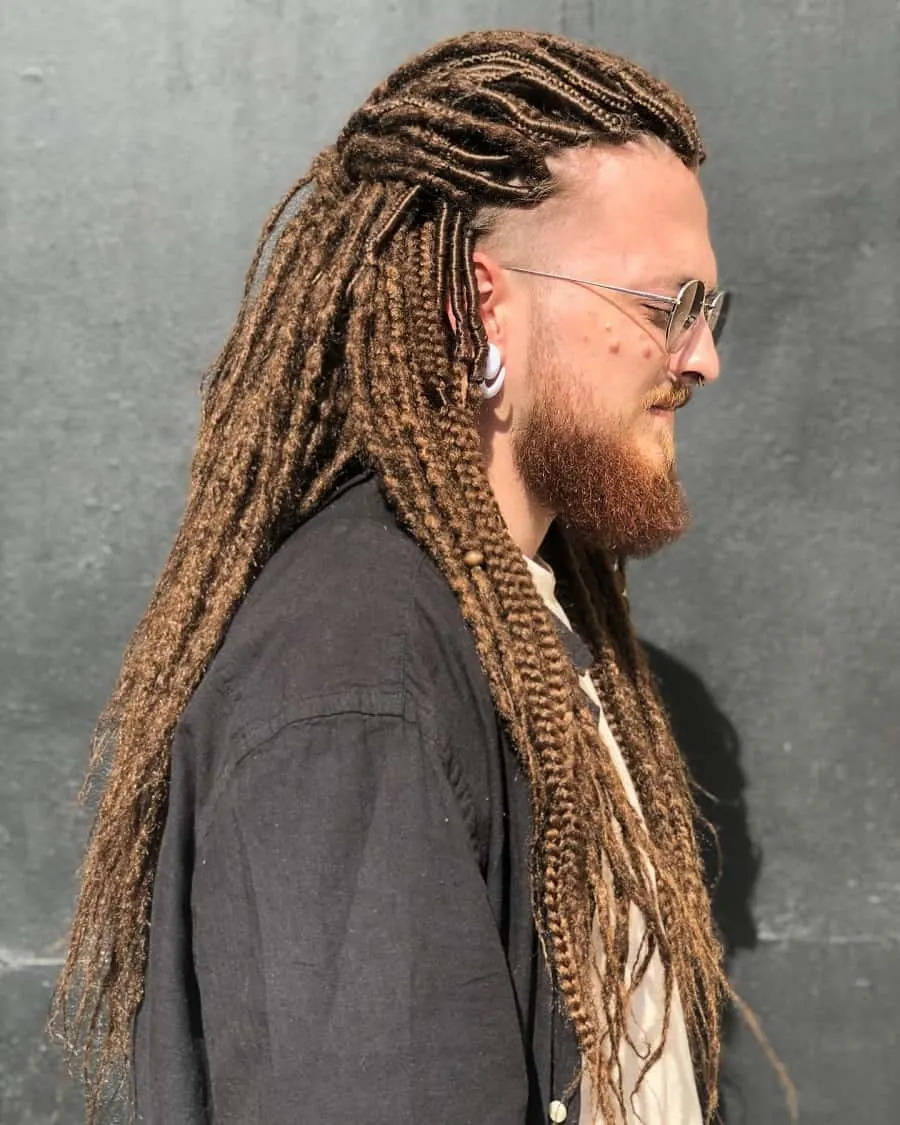 brown viking dreadlocks