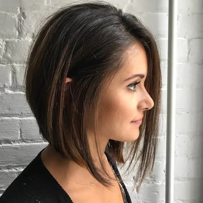 Brunette Angled Bob