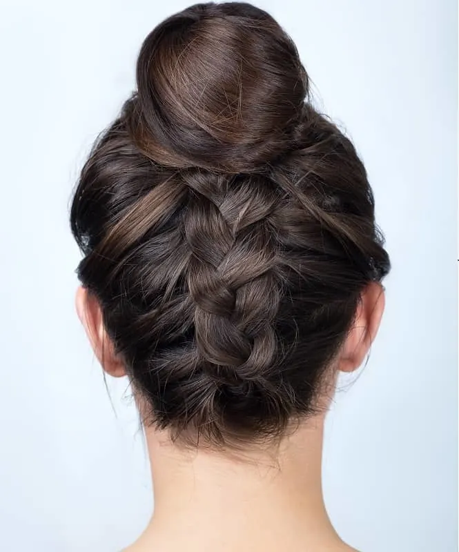 brunette hair updo