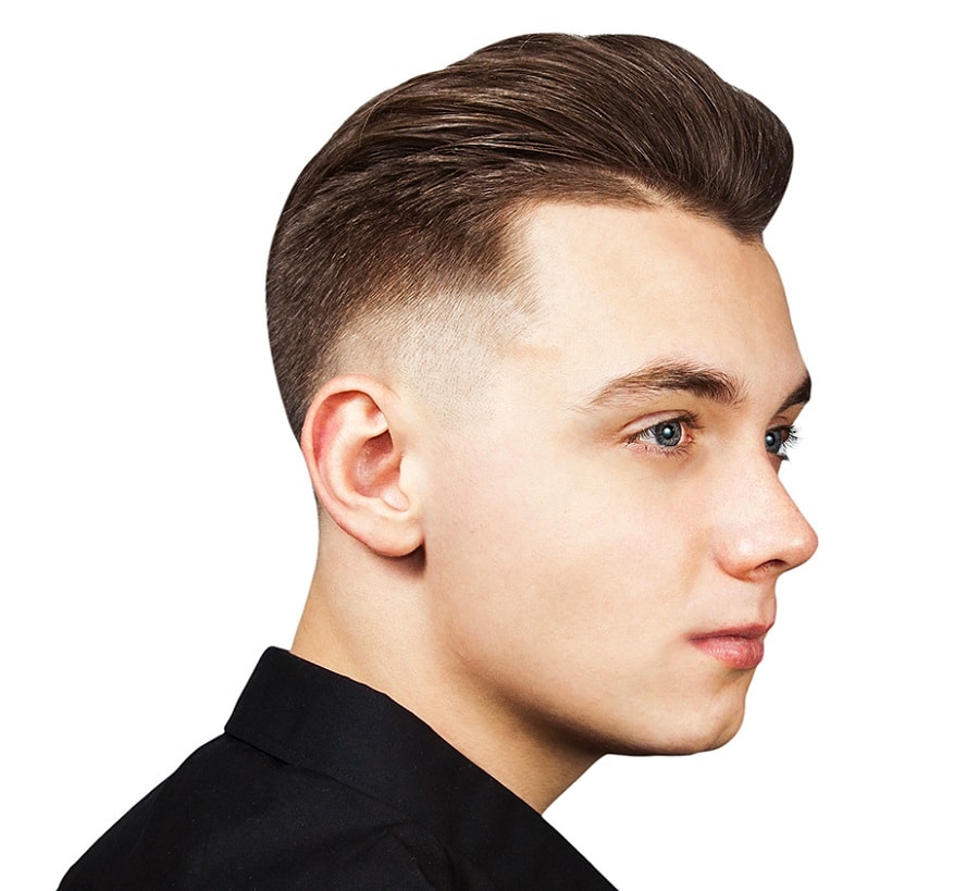 brush up hairstyle with pompadour