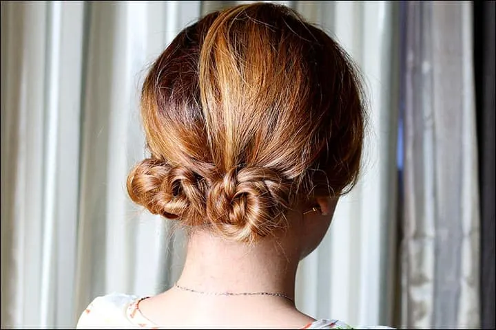 Women with Short Braided Buns 