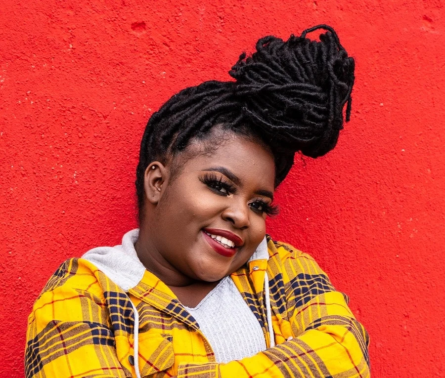 bun hairstyle for overweight black women