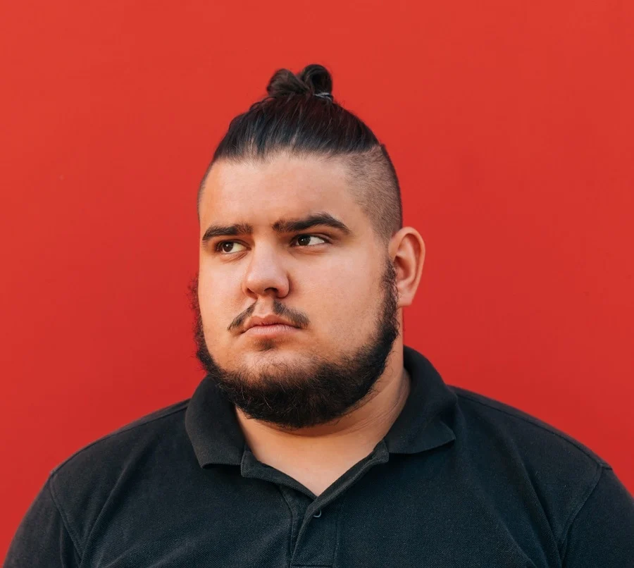 bun hairstyle for overweight guys