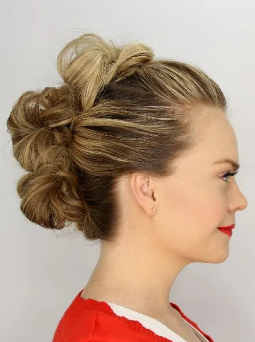 Classical Bun Mohawk Updo