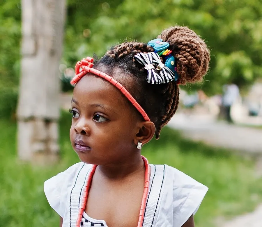 bun updo for little girls