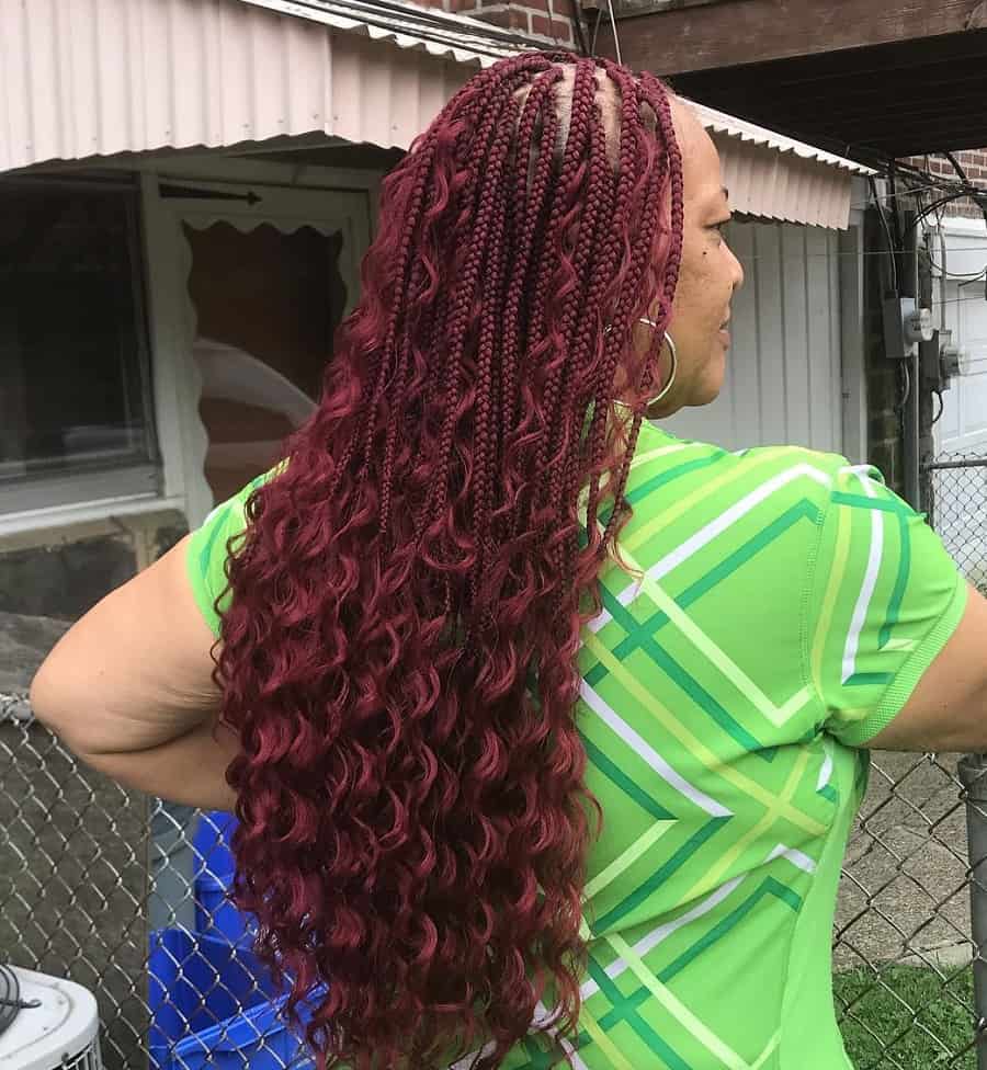 burgundy crochet hair